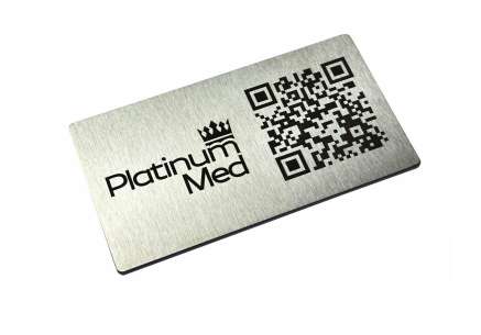 Фото Металлическая визитка 90х50