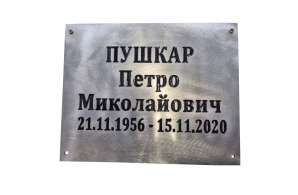 Фото Металлическая рельефная табличка 250х100 мм