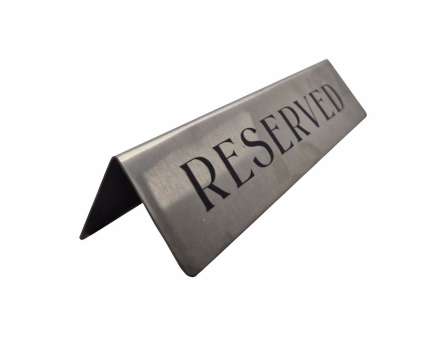 Фото Табличка резерв (металлическая) 200x100 мм
