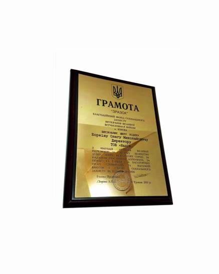 Фото Грамота 300х210 мм
